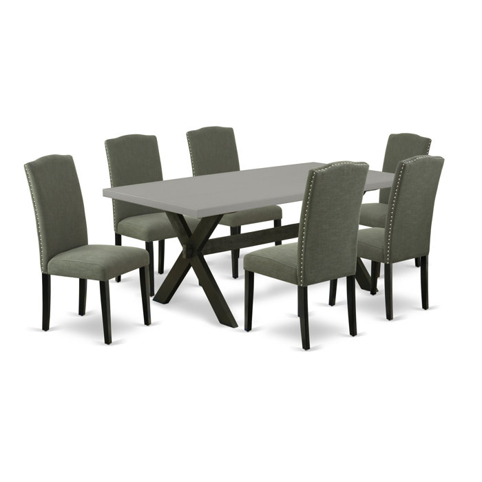 Winston Porter Comobabi Rubberwood Solid Wood Dining Set Wayfair